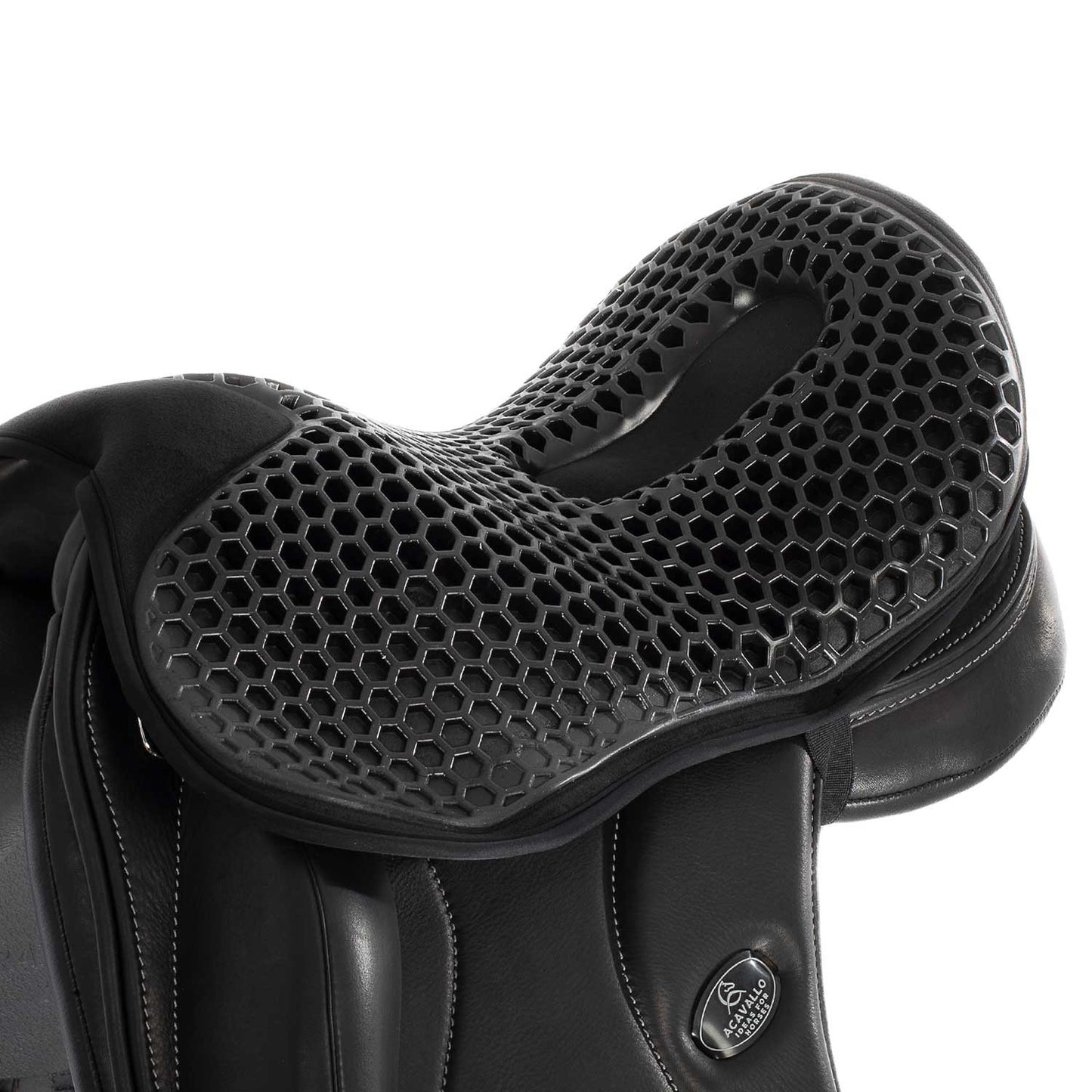 Cubreasiento dressage gel-out hexagonal ortho-coccyx Dri-Lex 20mm Acavallo - Negro