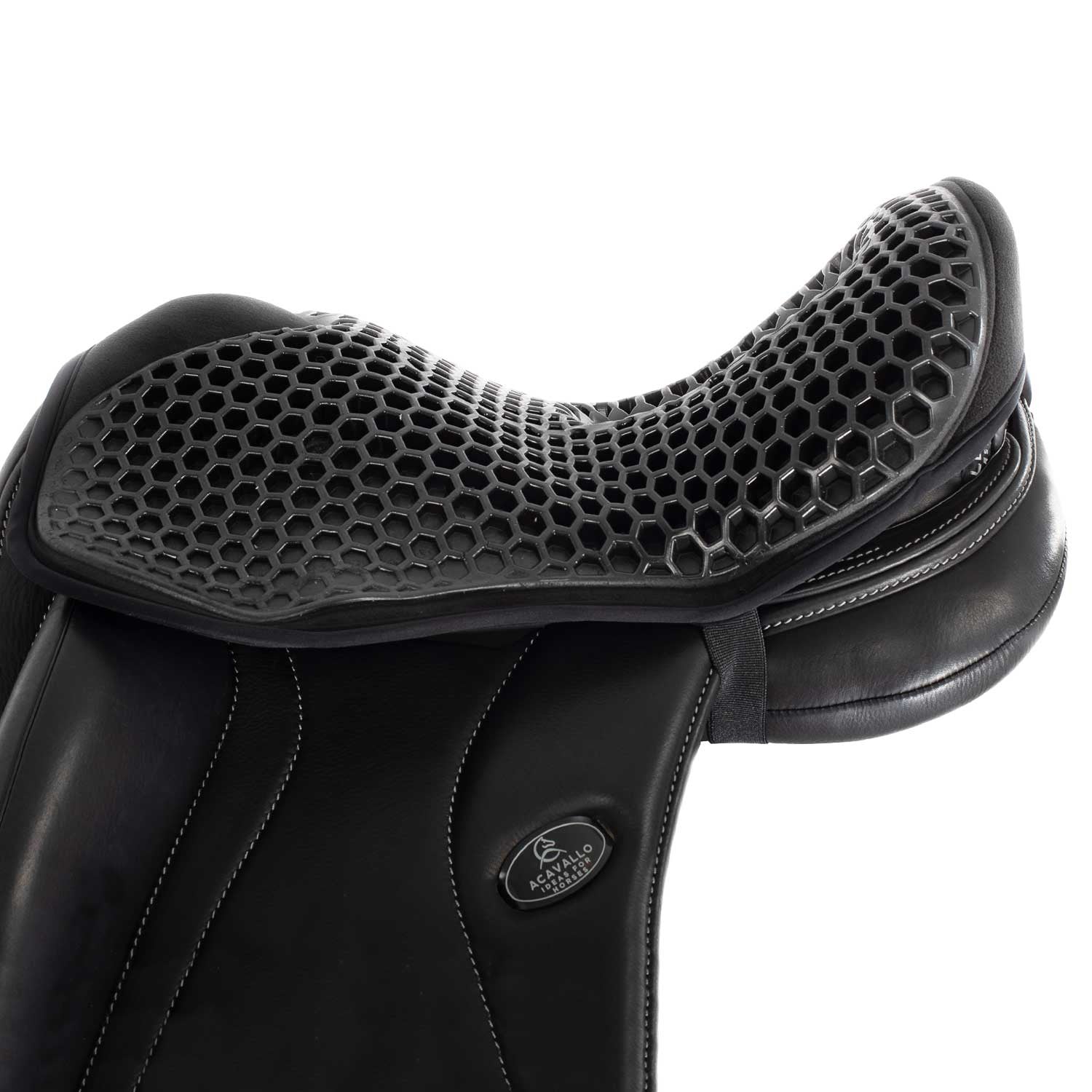 Cubreasiento dressage gel-out hexagonal ortho-coccyx Dri-Lex 20mm Acavallo - Negro