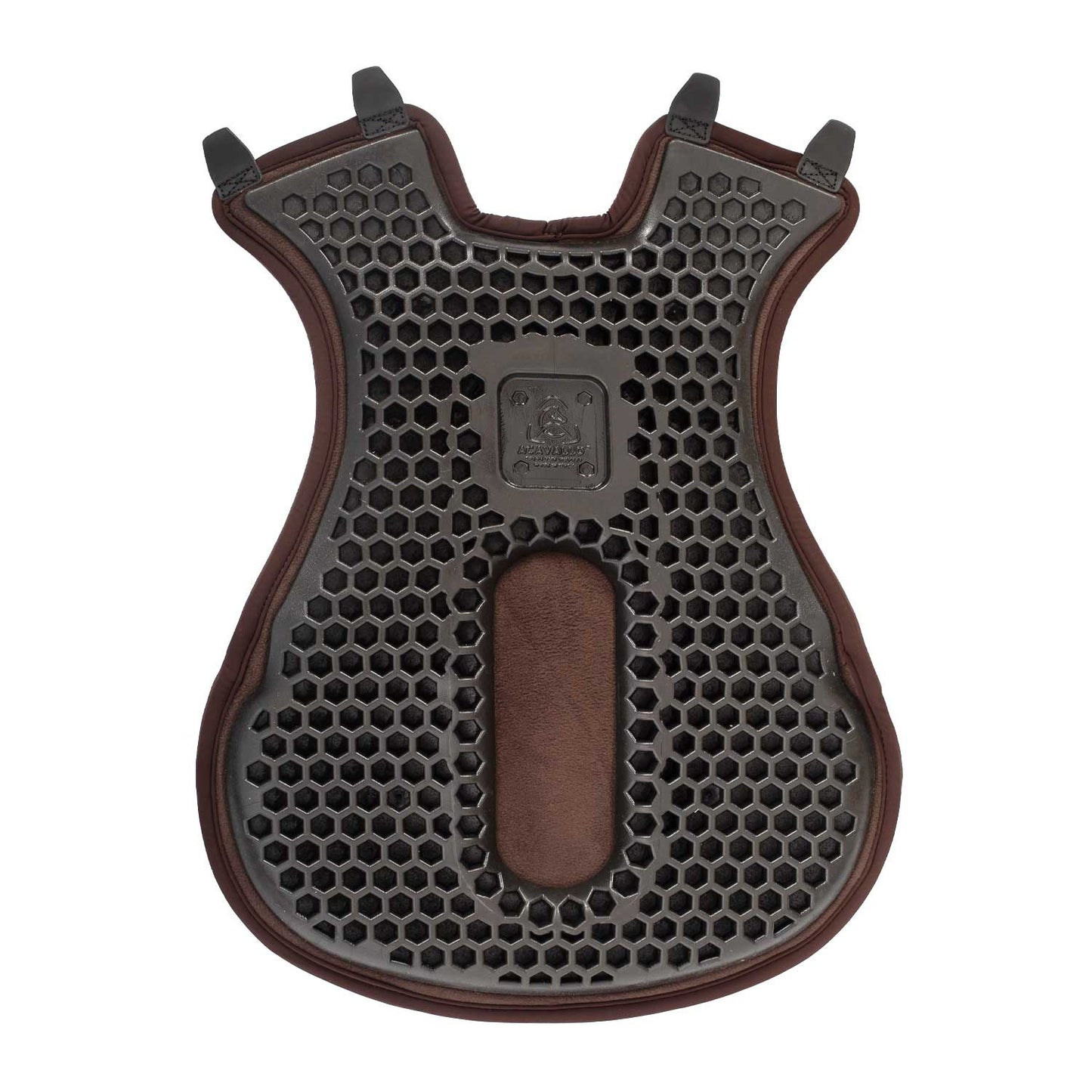 Cubreasiento western gel-out hexagonal Ortho-coccyx dri-lex 20mm Acavallo - Marrón