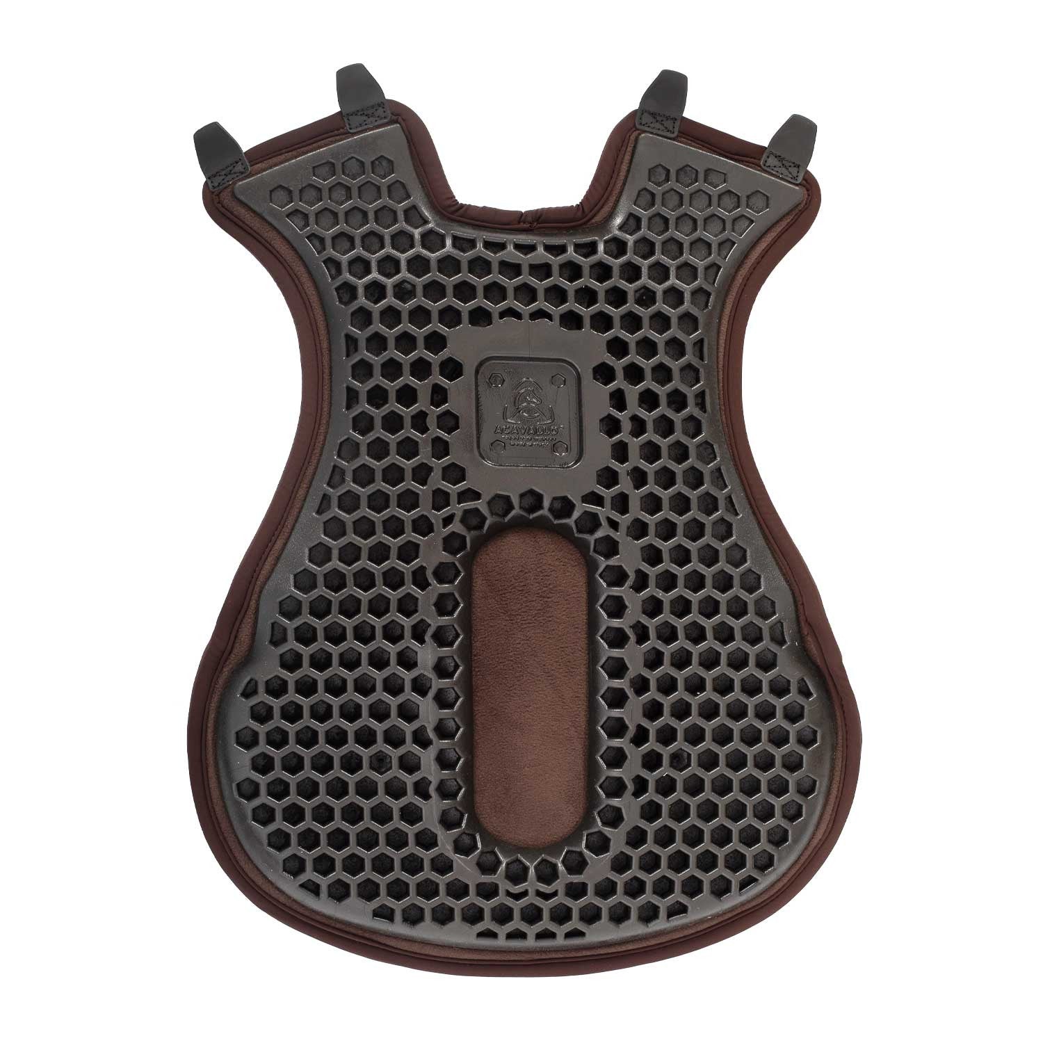 Cubreasiento western gel-out hexagonal Ortho-coccyx dri-lex 20mm Acavallo - Marrón