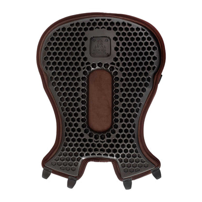 Cubreasiento western gel-out hexagonal ortho-pubis dri-lex 20mm Acavallo - Marrón