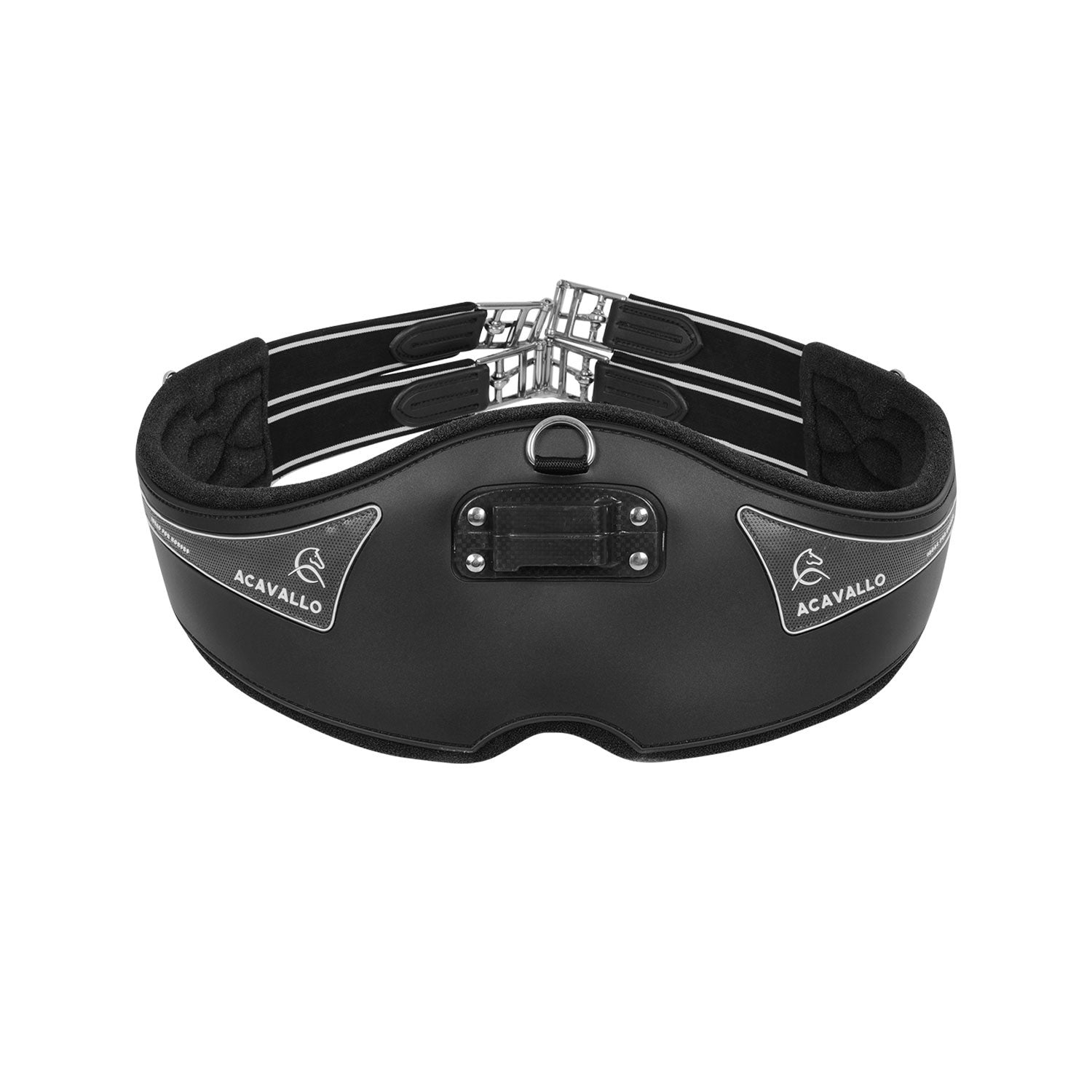 Cinchón de salto de gel PVC Acavallo - Negro