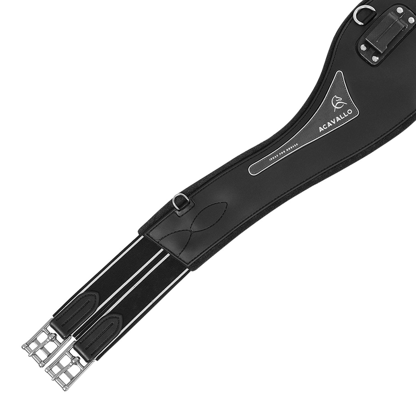 Cinchón de salto de gel PVC Acavallo - Negro