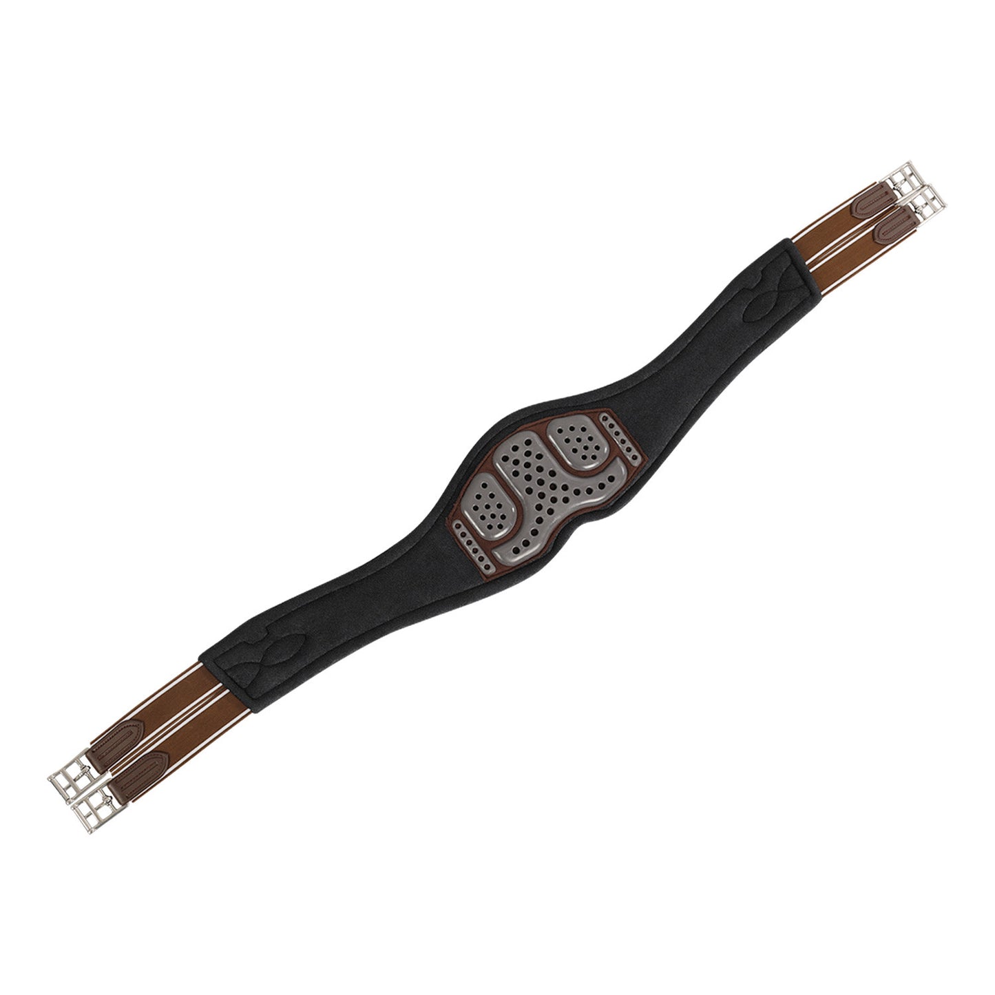 Cinchón de salto de gel PVC Acavallo - Marrón oscuro
