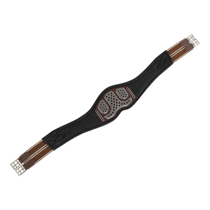 Cinchón de salto de gel PVC Acavallo - Marrón oscuro