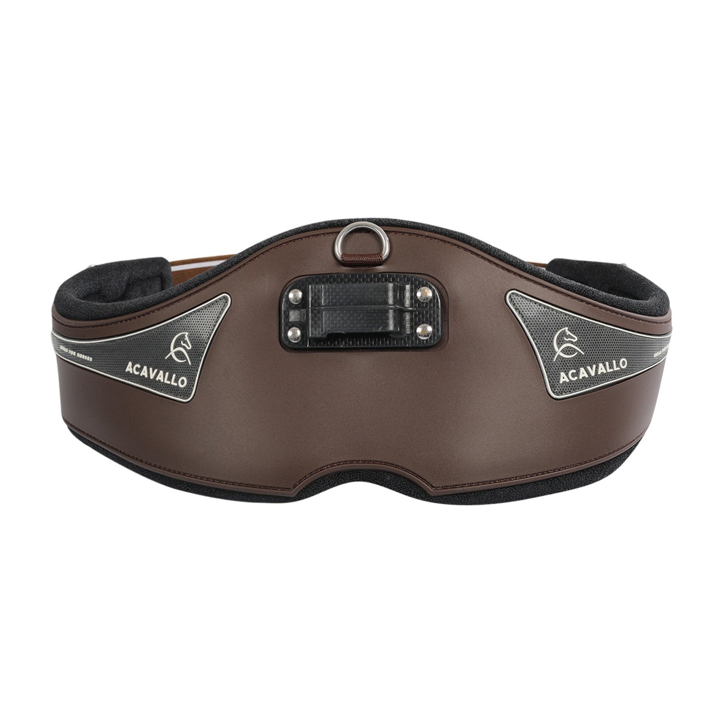 Cinchón de salto de gel PVC Acavallo - Marrón oscuro