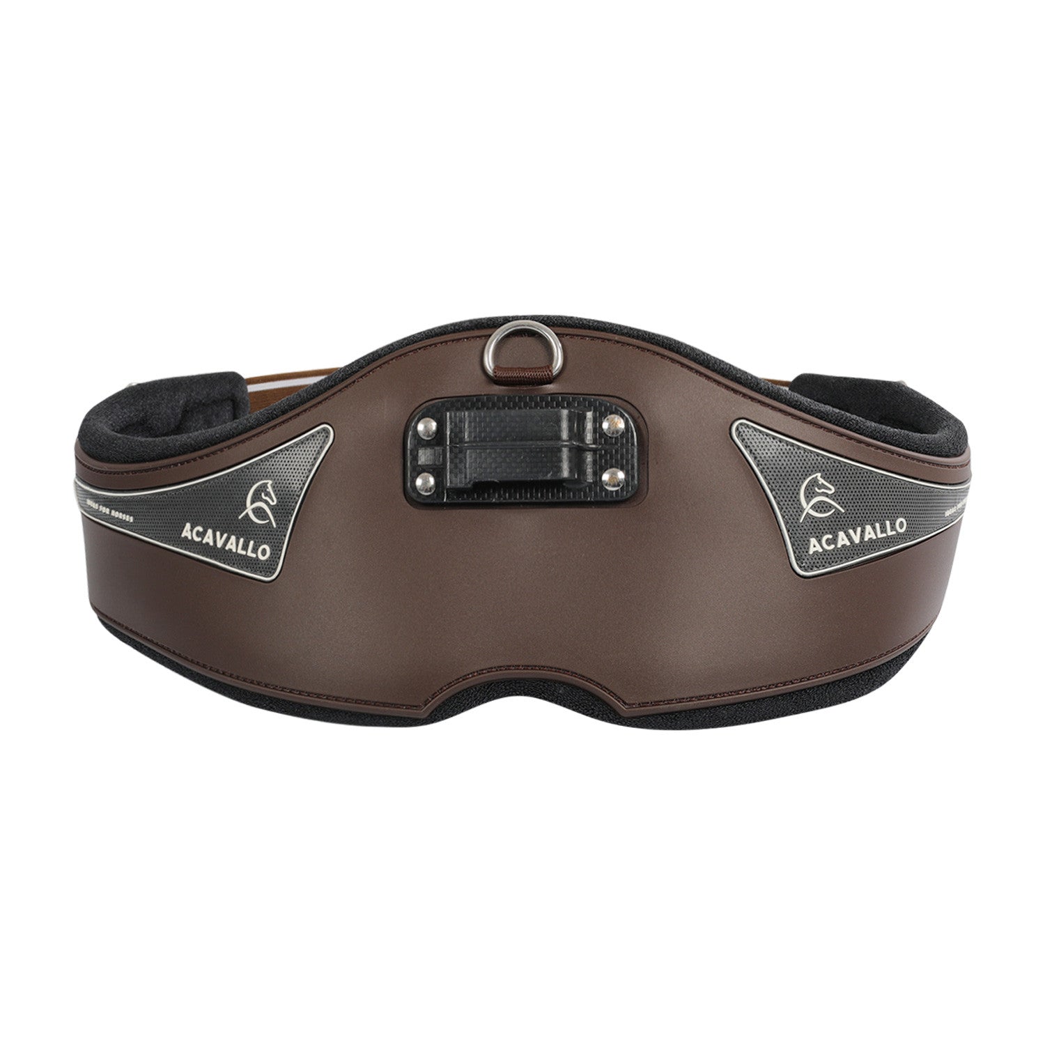 Cinchón de salto de gel PVC Acavallo - Marrón oscuro