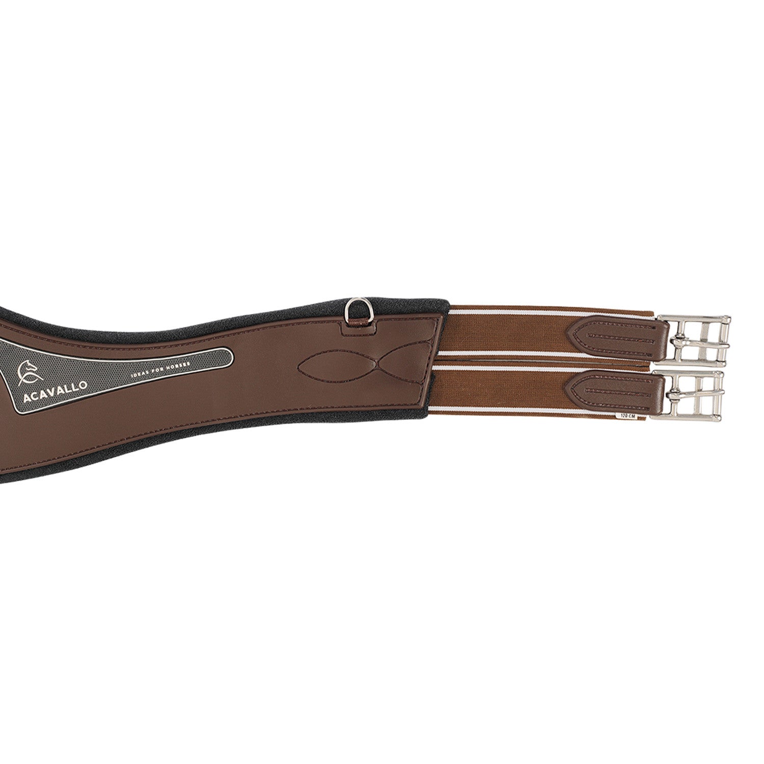 Cinchón de salto de gel PVC Acavallo - Marrón oscuro