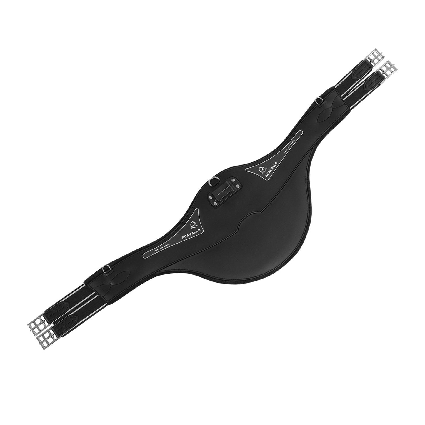 Cinchón de salto Gel Classic y PVC con parachoques Acavallo - Negro