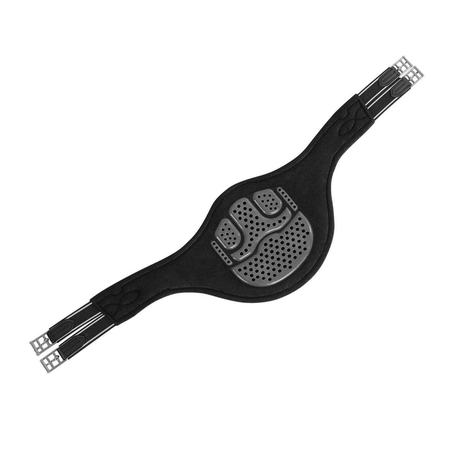 Cinchón de salto Gel Classic y PVC con parachoques Acavallo - Negro