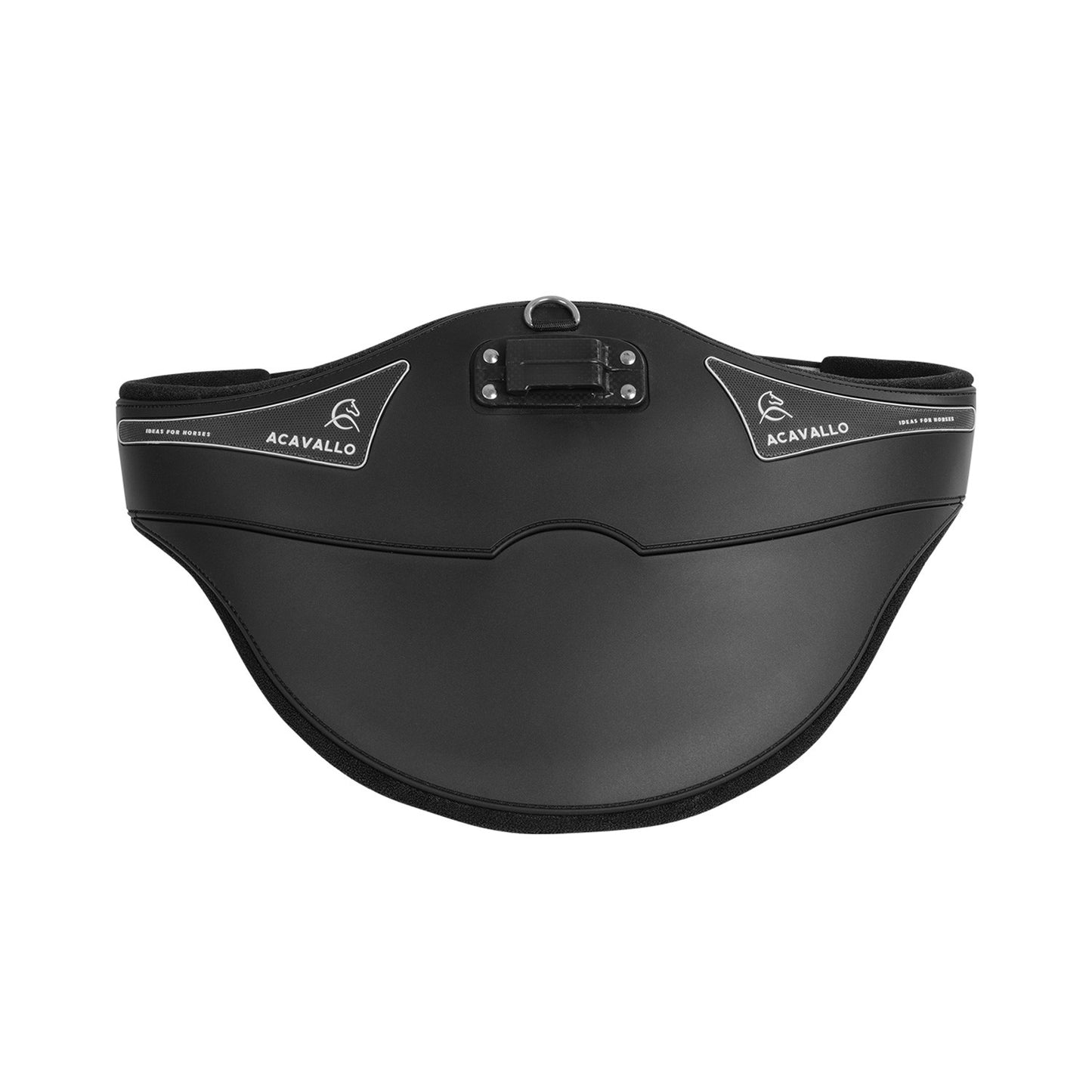 Cinchón de salto Gel Classic y PVC con parachoques Acavallo - Negro