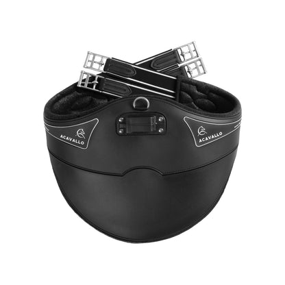 Cinchón de salto Gel Classic y PVC con parachoques Acavallo - Negro