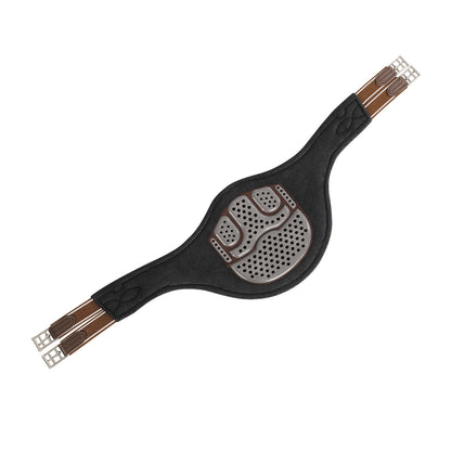 Cinchón de salto Gel Classic y PVC con parachoques Acavallo - Marrón oscuro