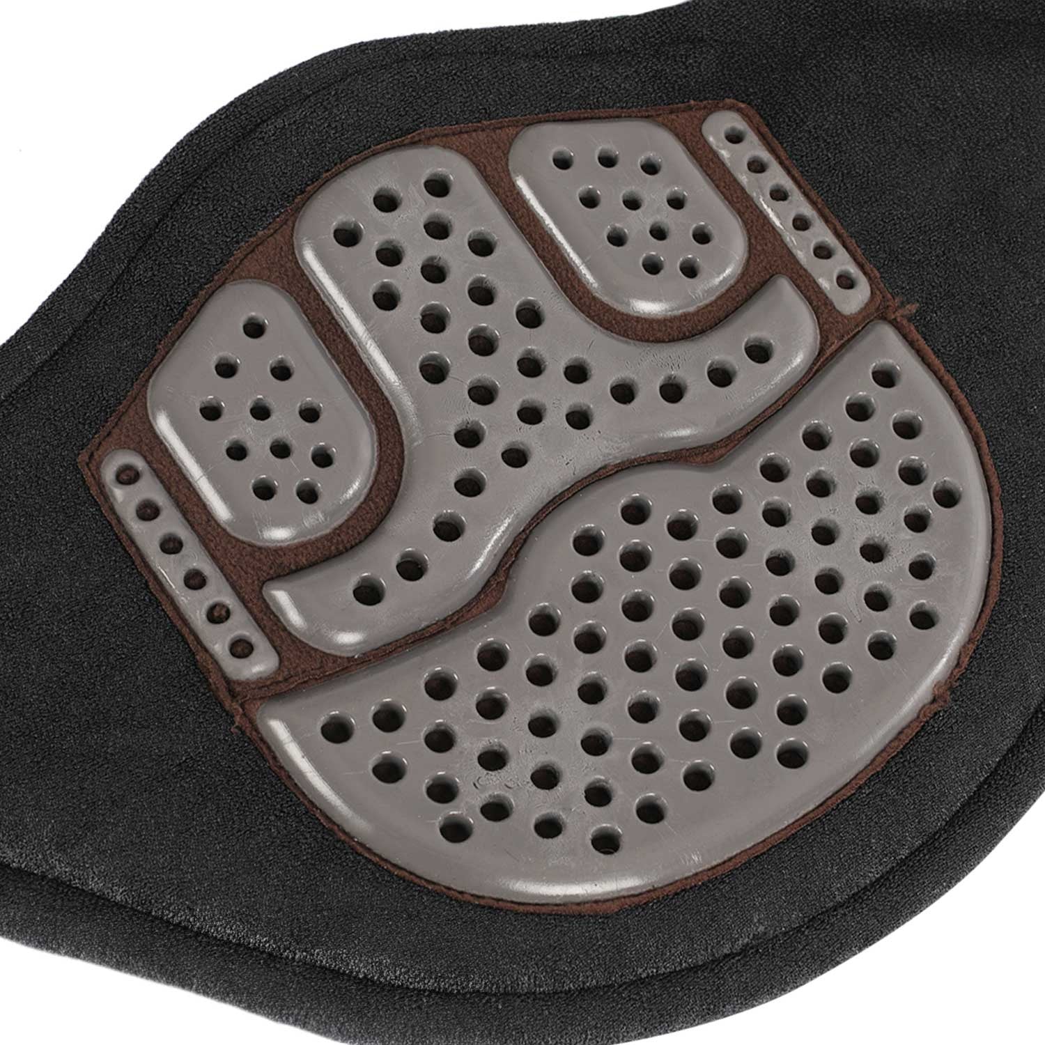 Cinchón de salto Gel Classic y PVC con parachoques Acavallo - Marrón oscuro