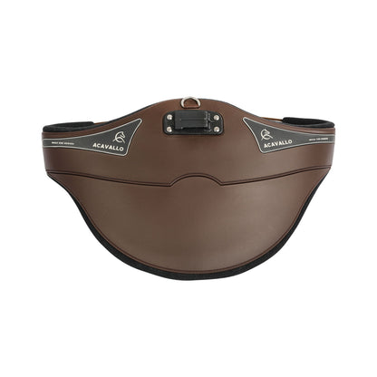 Cinchón de salto Gel Classic y PVC con parachoques Acavallo - Marrón oscuro
