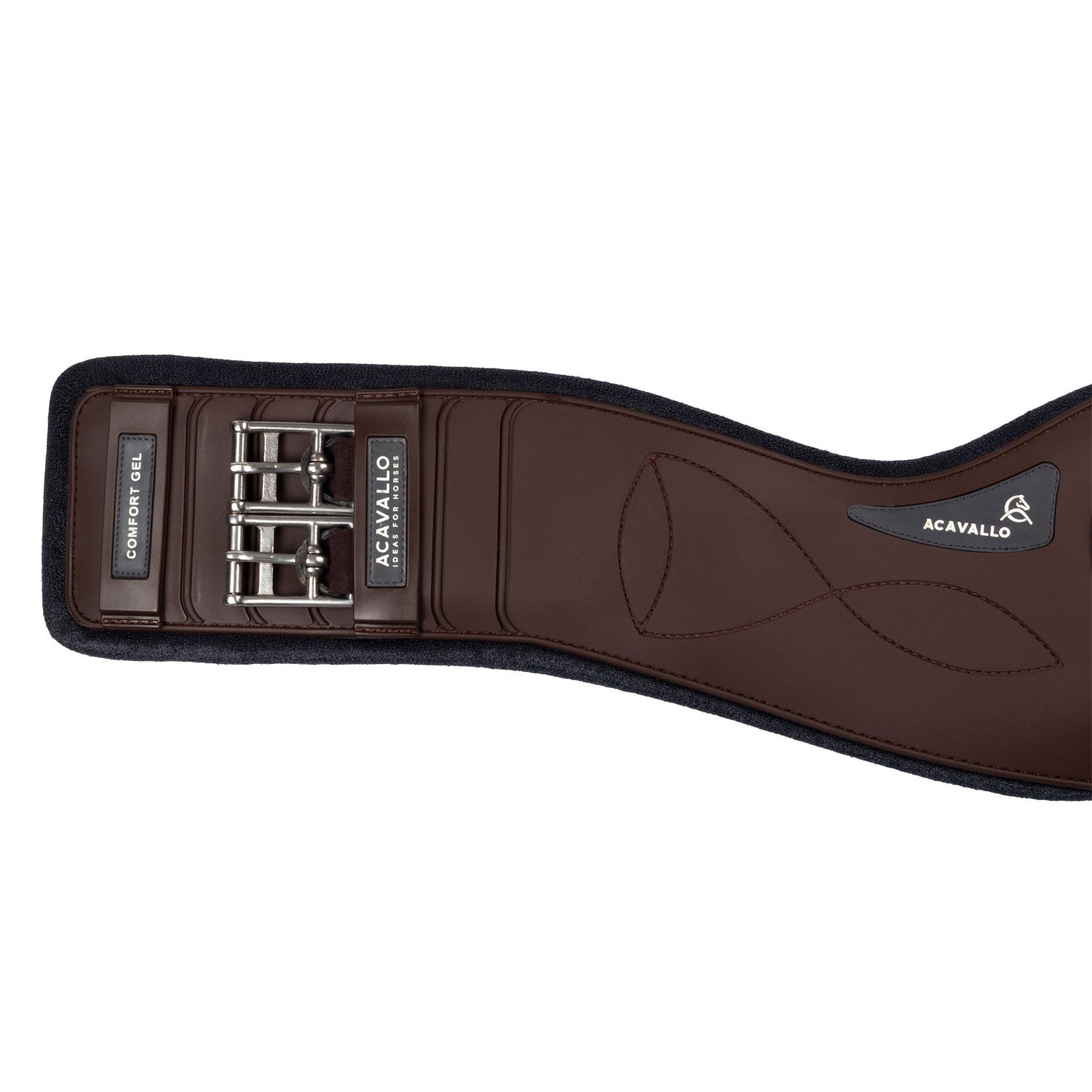 Cinchuelo de doma anatómico gel PVC Acavallo - Marrón oscuro