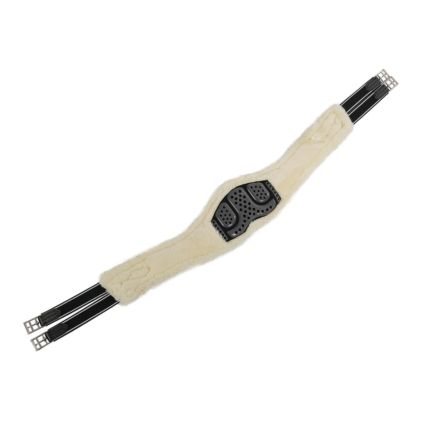 Cinchón salto gel Classic PVC borrego sintético removible Acavallo - Negro