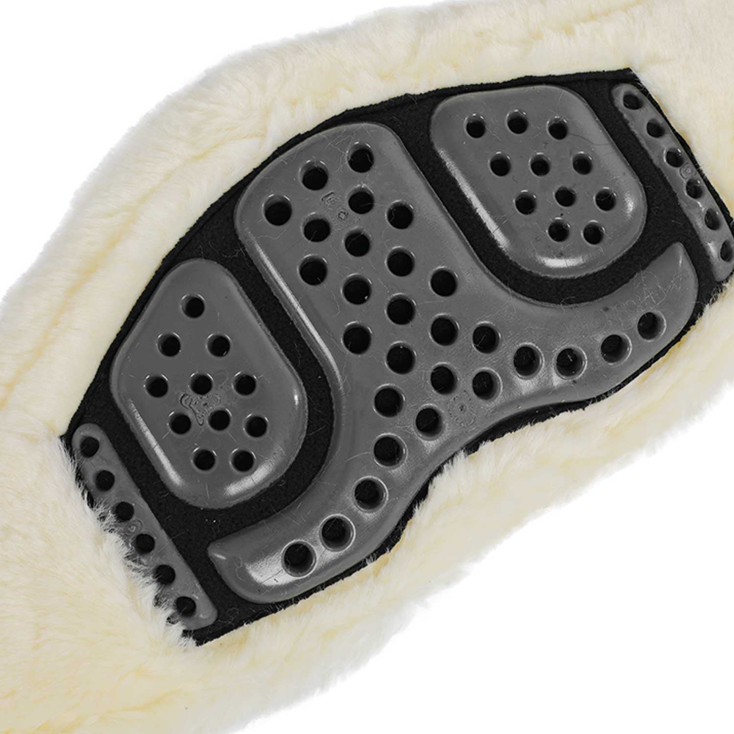 Cinchón salto gel Classic PVC borrego sintético removible Acavallo - Negro