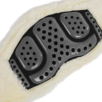 Cinchón salto gel Classic PVC borrego sintético removible Acavallo - Negro