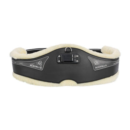 Cinchón salto gel Classic PVC borrego sintético removible Acavallo - Negro