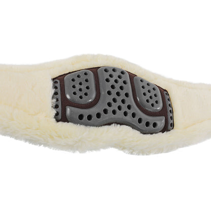 Cinchón salto gel Classic PVC borrego sintético removible Acavallo - Marrón oscuro