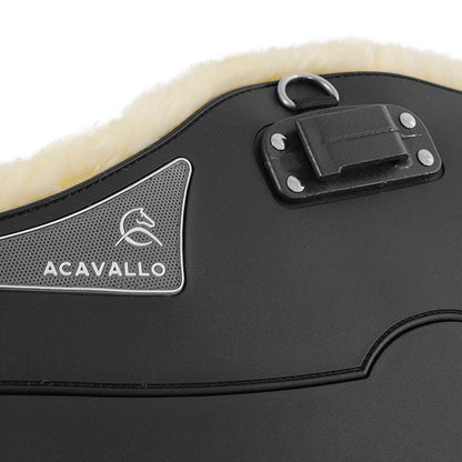 Cinchuelo de salto Classic pvc borreguillo sintético removible con salva estribos Acavallo - Negro