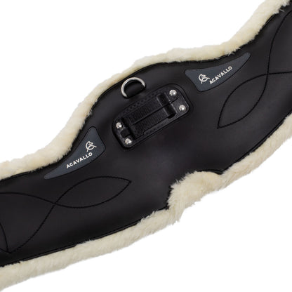 Cinchuelo de adiestramiento gel clásico de borrego sintético Acavallo - Negro