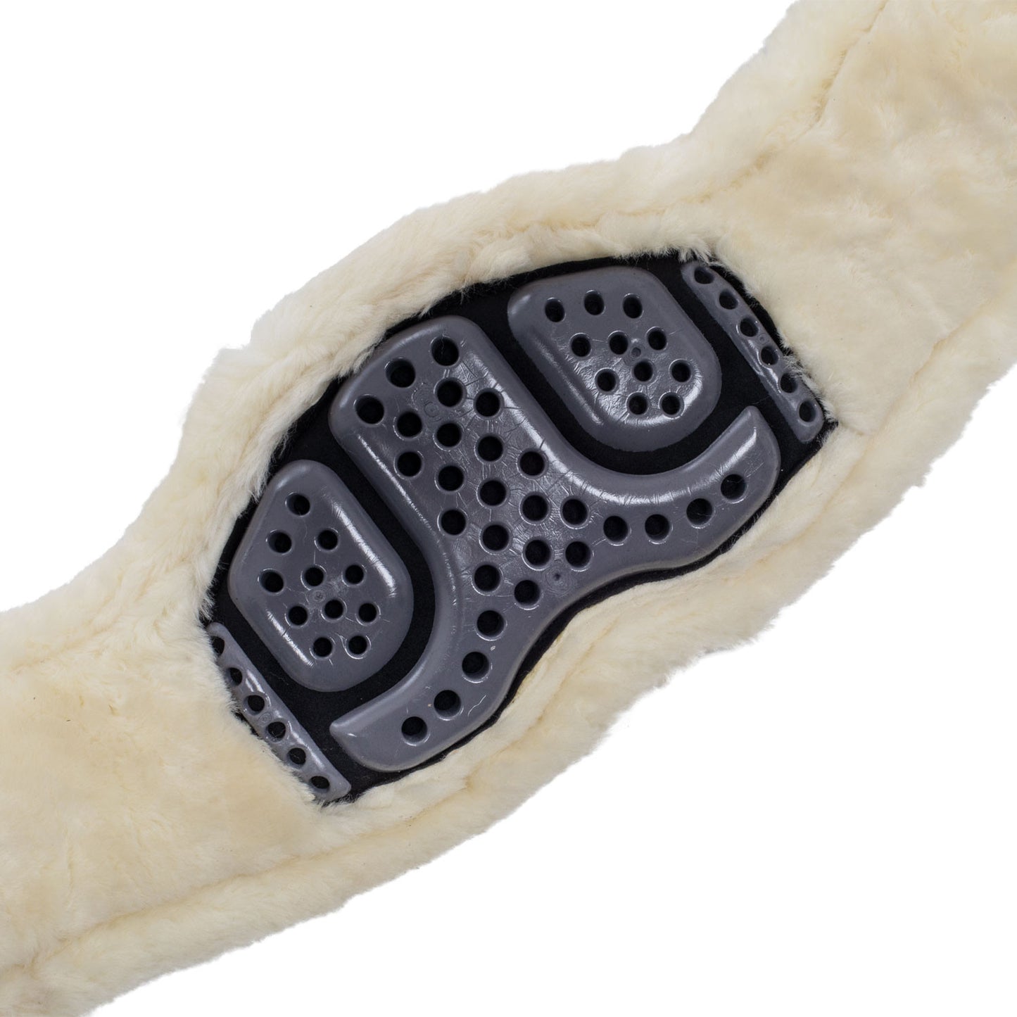 Cinchuelo de adiestramiento gel clásico de borrego sintético Acavallo - Marrón oscuro