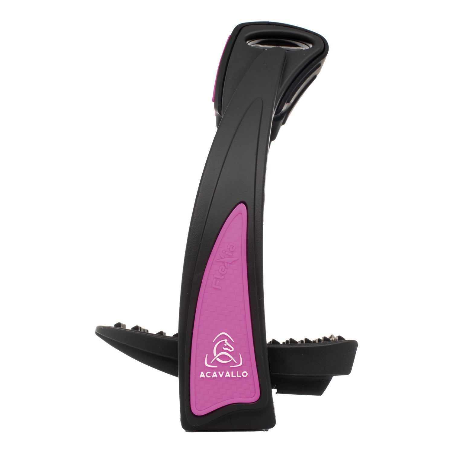 Estribos Flexia banco flexible Acavallo - Black/Fucsia
