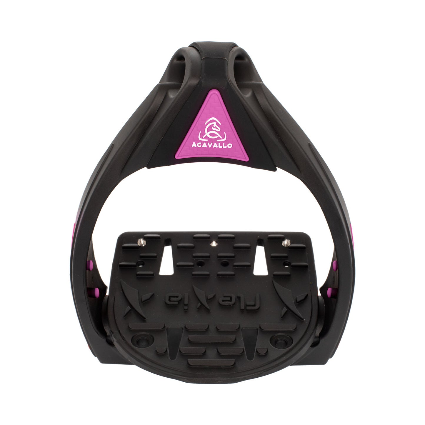 Estribos Flexia banco flexible Acavallo - Black/Fucsia