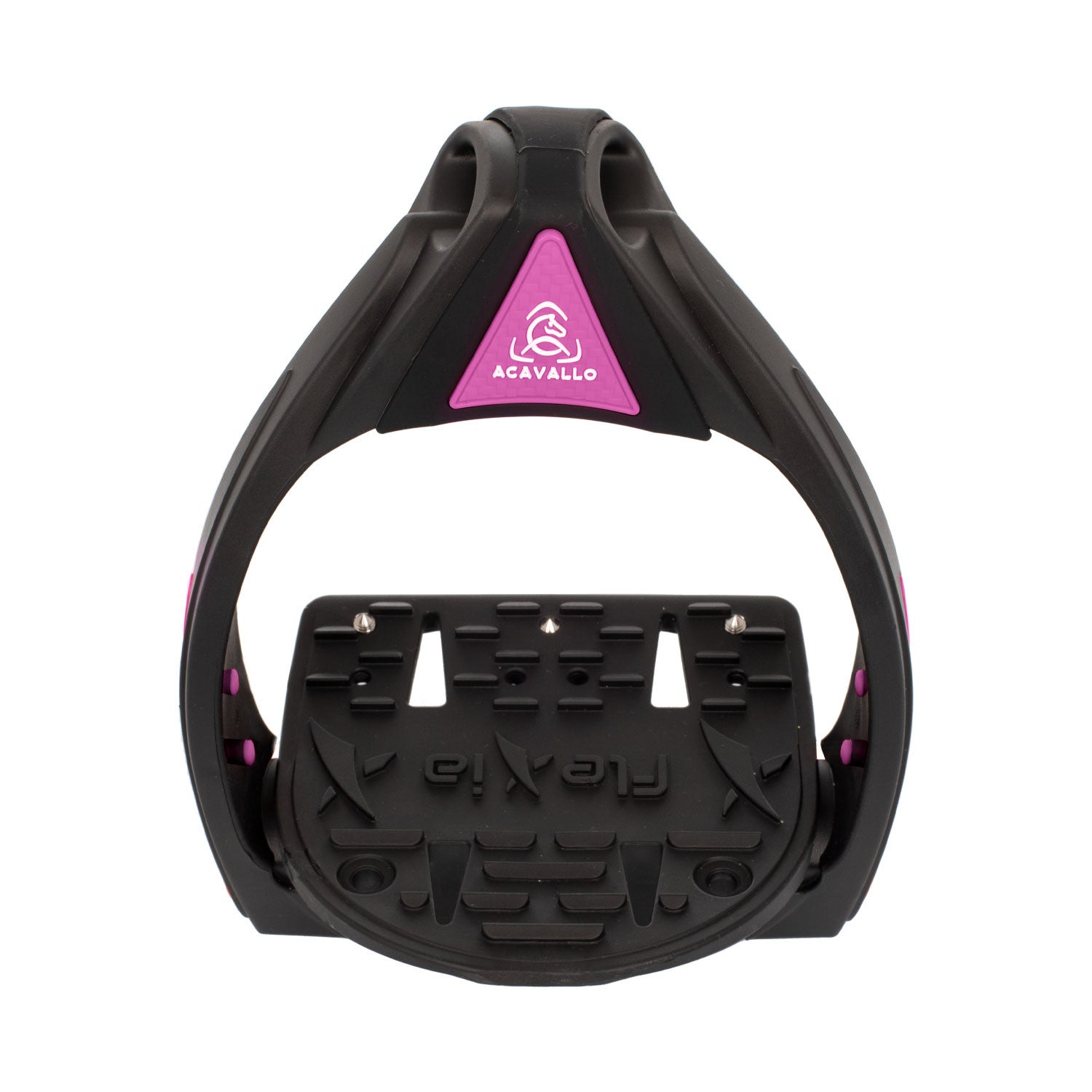 Estribos Flexia banco flexible Acavallo - Black/Fucsia