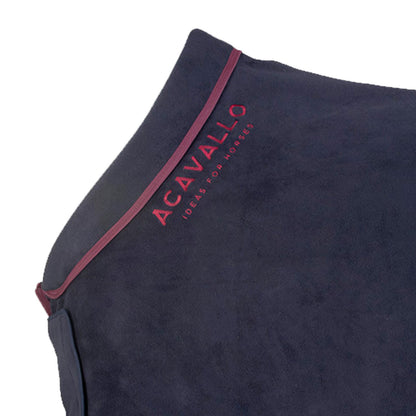 Manta de box de forro polar con cuello acolchado 800 g Acavallo - Navy/Burgundy
