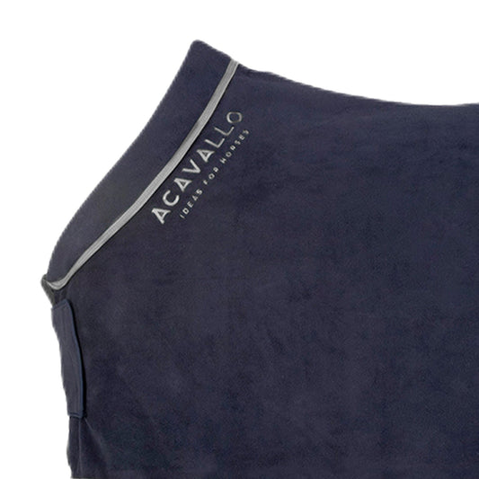 Manta de box de forro polar con cuello acolchado 800 g Acavallo - Navy/Grey