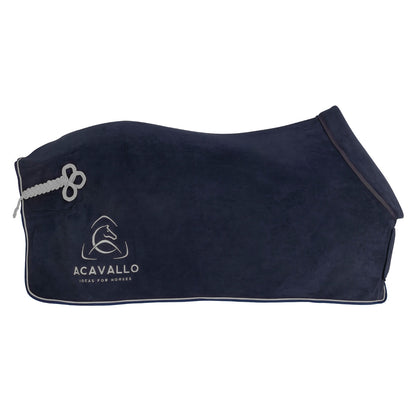Manta de box de forro polar con cuello acolchado 800 g Acavallo - Navy/Grey