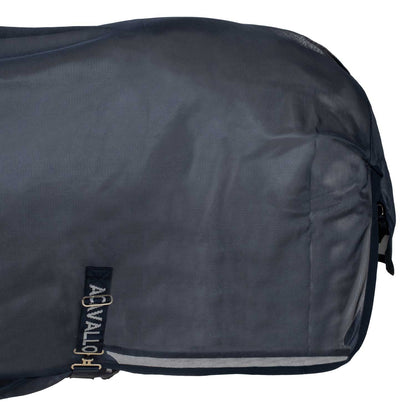 Manta anti-moscas de tela transpirable con máscara y cubrecuello Acavallo - Azul marino