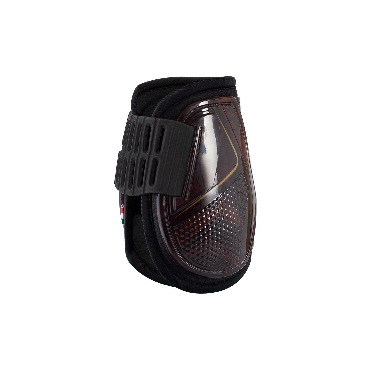 Protectores para menudillos con cierre elástico y botón Acavallo - Brown/Titanium Gold
