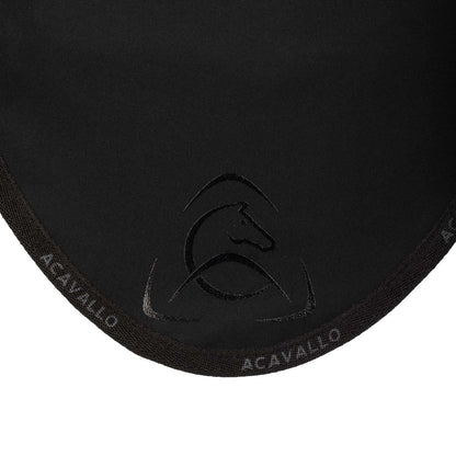 Gorro elástico con logo siliconado Acavallo - Black/Black