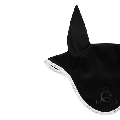 Gorro elástico con logo siliconado Acavallo - Black/White