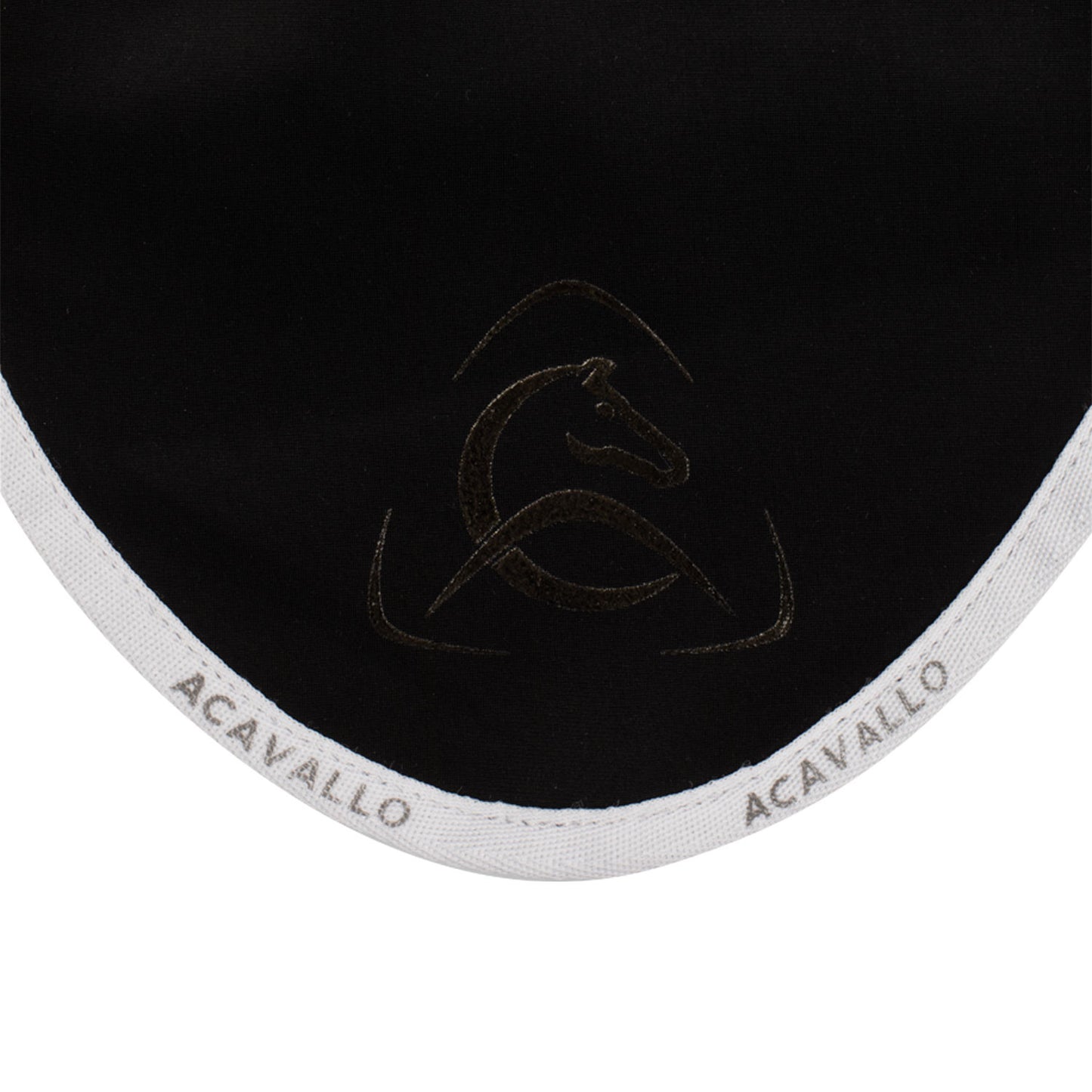 Gorro elástico con logo siliconado Acavallo - Black/White