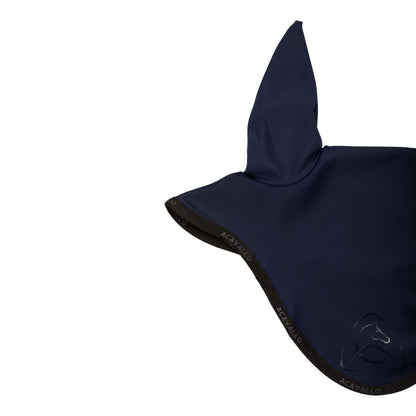 Gorro elástico con logo siliconado Acavallo - Deep Blue/Black
