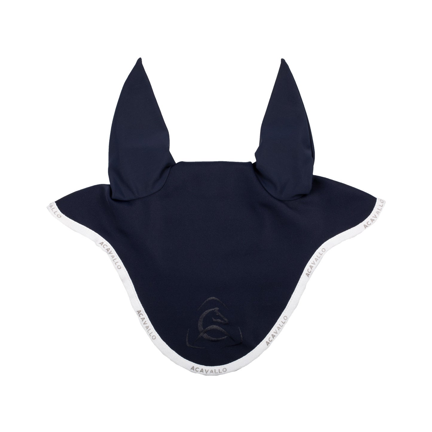 Gorro elástico con logo siliconado Acavallo - Deep Blue/White