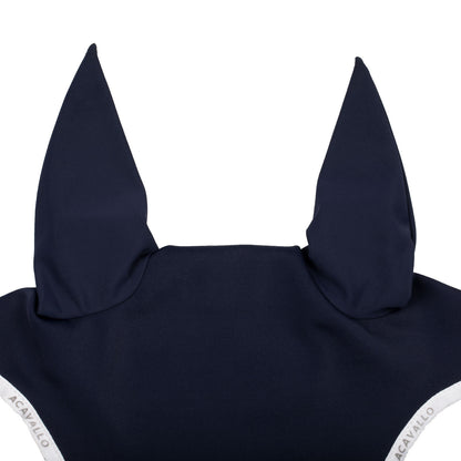 Gorro elástico con logo siliconado Acavallo - Deep Blue/White
