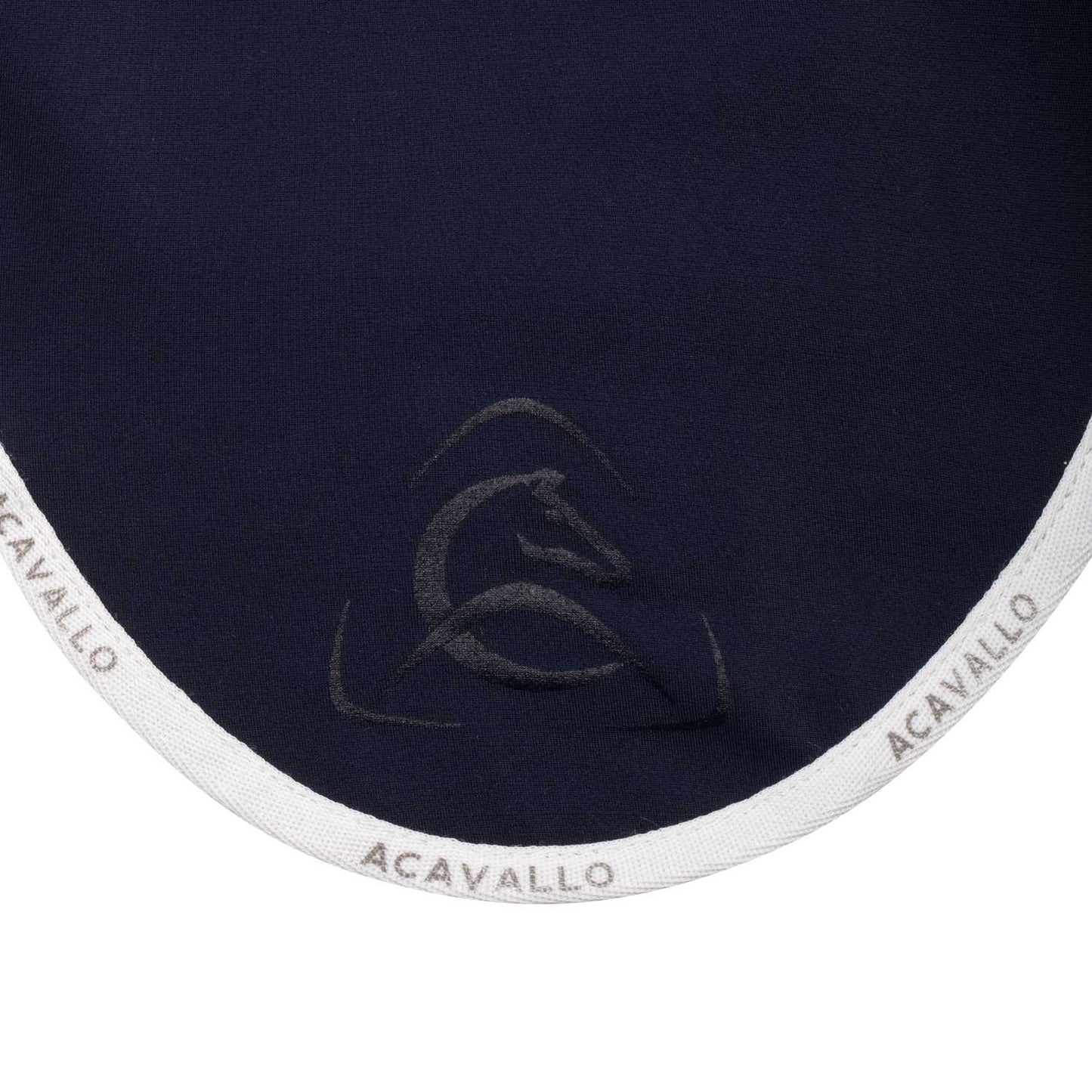 Gorro elástico con logo siliconado Acavallo - Deep Blue/White