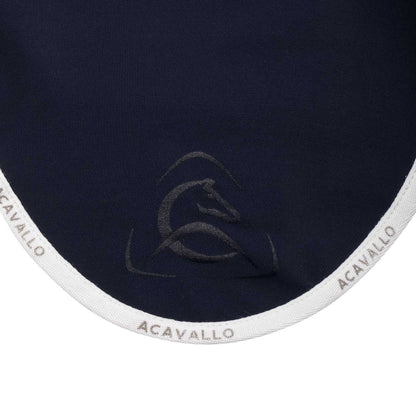 Gorro elástico con logo siliconado Acavallo - Deep Blue/White