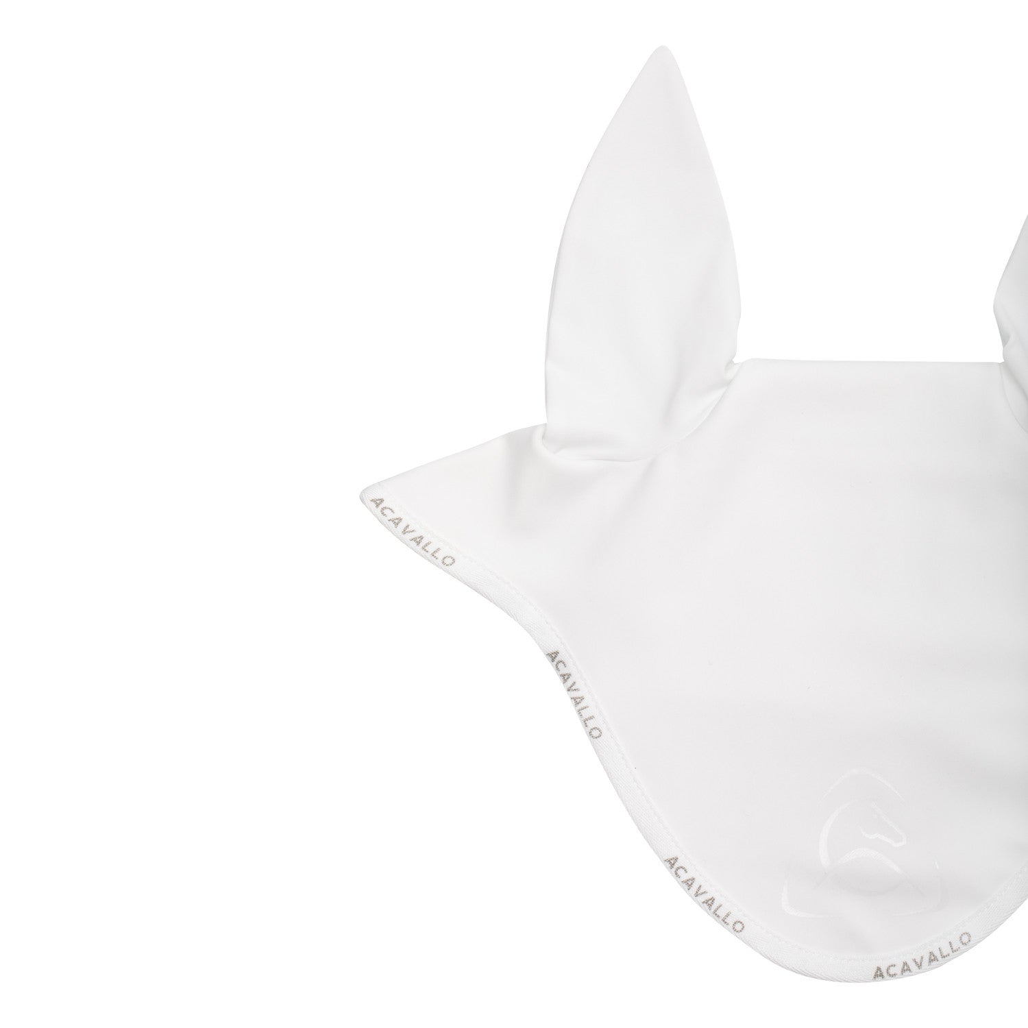 Gorro elástico con logo siliconado Acavallo - White/White