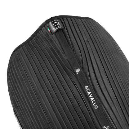 Almohadilla de montar de ante con rayas Acavallo - Negro
