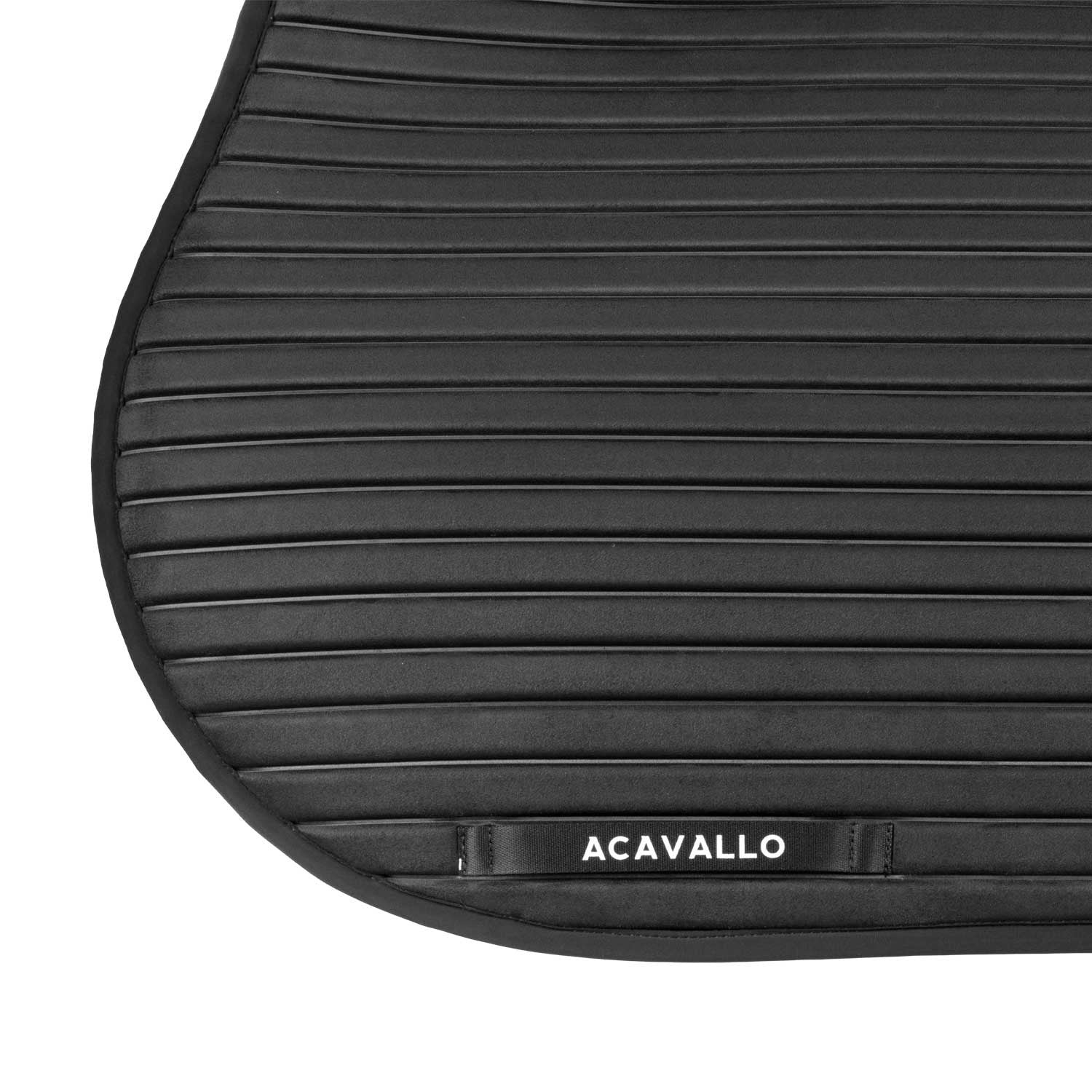 Almohadilla de montar de ante con rayas Acavallo - Negro