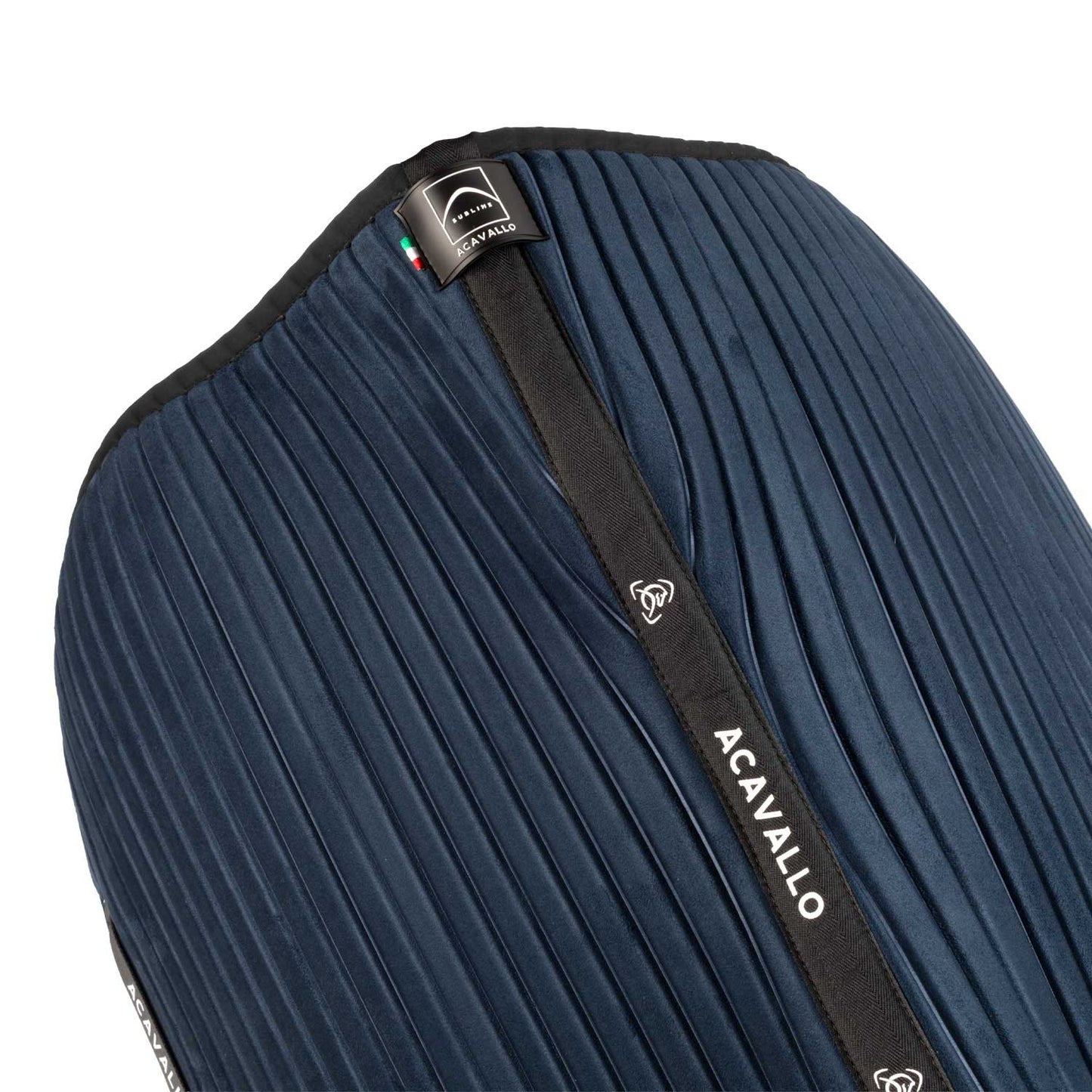 Almohadilla de montar de ante con rayas Acavallo - Azul marino