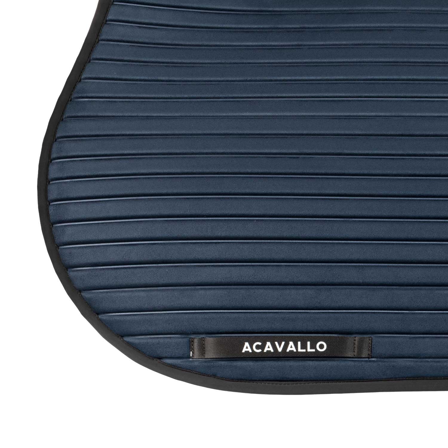 Almohadilla de montar de ante con rayas Acavallo - Azul marino