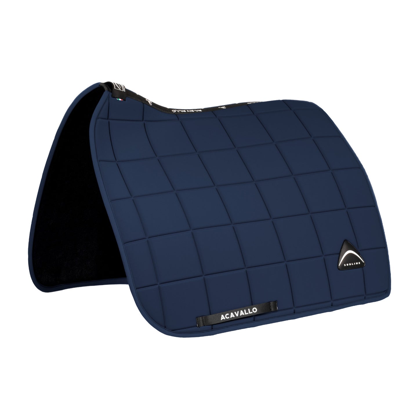 Silla de doma Sublime en tejido técnico a cuadros Acavallo - Azul marino